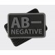 Blood Patch PVC - AB POZITIV - BLACK