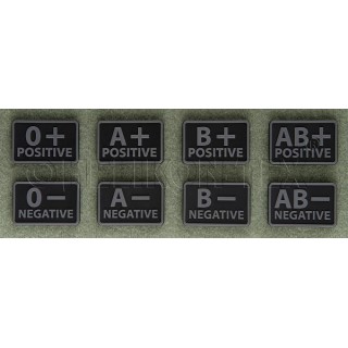 PATCH GRUPA SANGUINA - AB NEGATIV - NEGRU