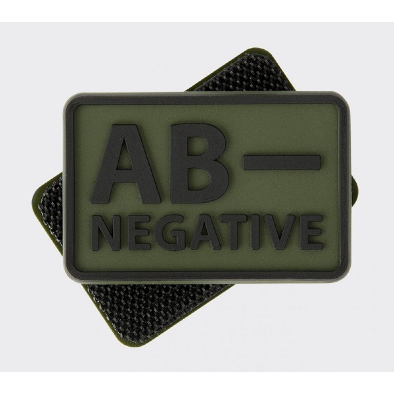PATCH GRUPA SANGUINA - AB NEGATIV - OLIVE GREEN