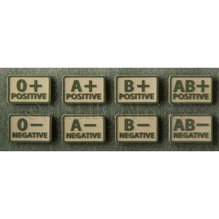 PATCH GRUPA SANGUINA - AB NEGATIV - KAKI