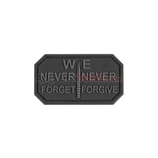 PATCH CAUCIUC - MESAJ NEVER FORGET - BLACK