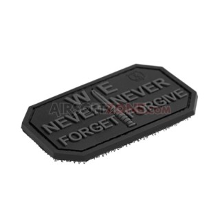 PATCH CAUCIUC - MESAJ NEVER FORGET - BLACK