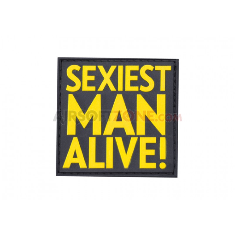 PATCH CAUCIUC - MESAJ SEXIEST MAN ALIVE - COLOR
