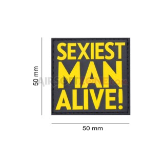 PATCH CAUCIUC - MESAJ SEXIEST MAN ALIVE - COLOR