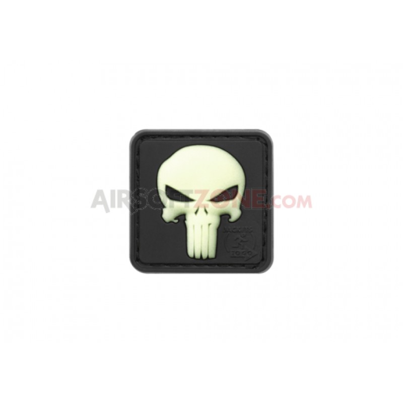 PATCH CAUCIUC PUNISHER - FOSFORESCENT