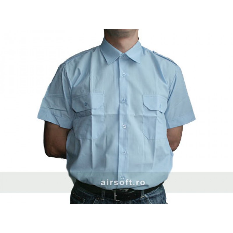 CAMICIA A MANICHE CORTE (BLU)