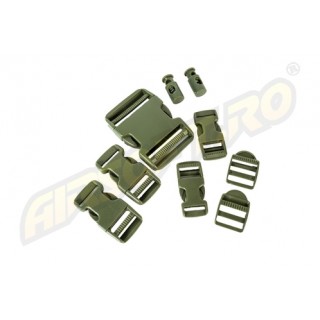 SET DE 9 CATARAME SI INCHIZATORI - OLIVE