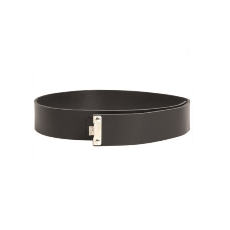 GERMAN BLACK RW SPLIT LEATHER BELT 45 MM