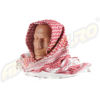 SHEMAGH MODEL SCARF (WHITE-RED)