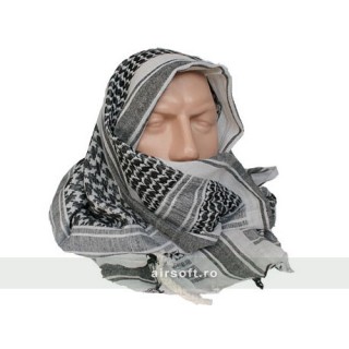 SCIARPA MODELLO SHEMAGH (BIANCO-NERO) SCIARPA MODELLO SHEMAGH (BIANCO-NERO)