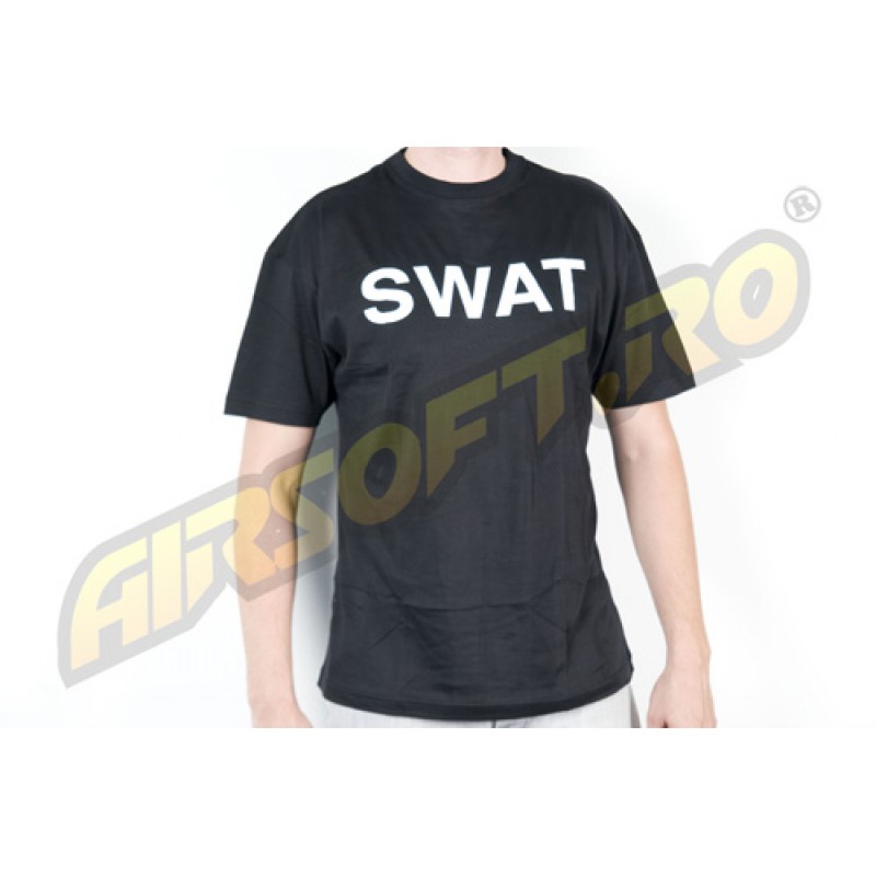 SWAT black shirt with print
