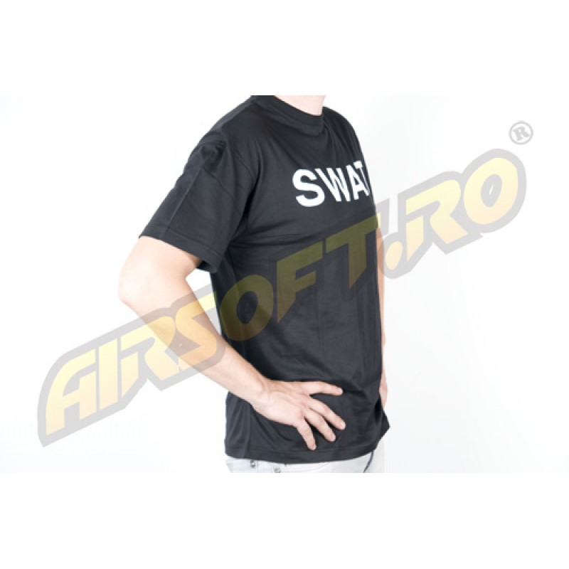 SWAT black shirt with print