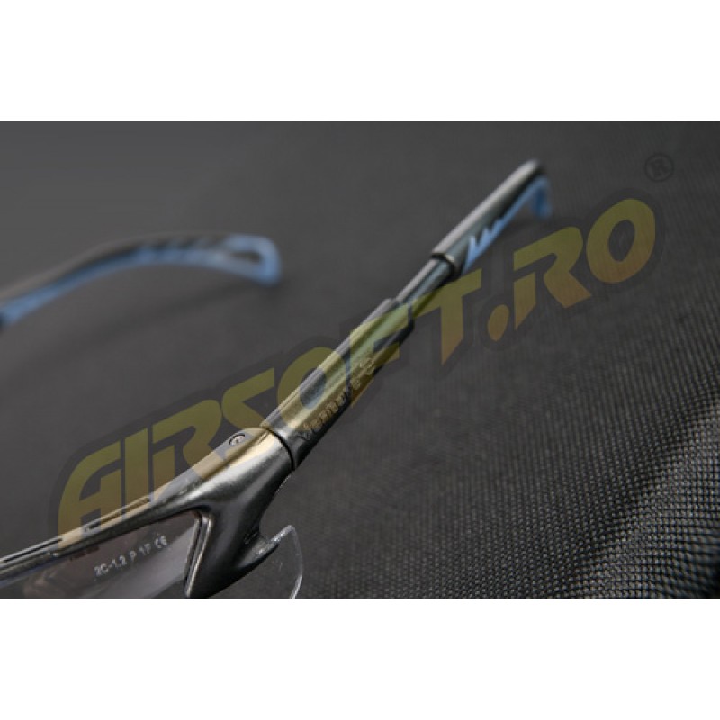 CLEAR LENS PROTECTIVE GLASSES WITH ADJUSTABLE TEMPLATES