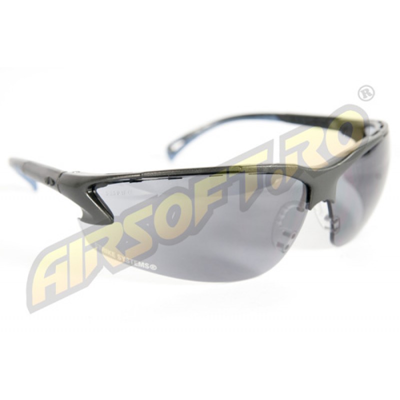 BLACK LENS PROTECTIVE GLASSES WITH ADJUSTABLE TEMPLATES