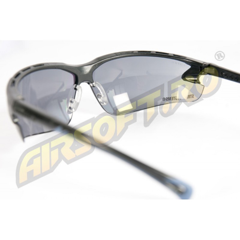 BLACK LENS PROTECTIVE GLASSES WITH ADJUSTABLE TEMPLATES