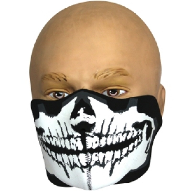 NEOPRENE HALF FACE MASK - SKULL