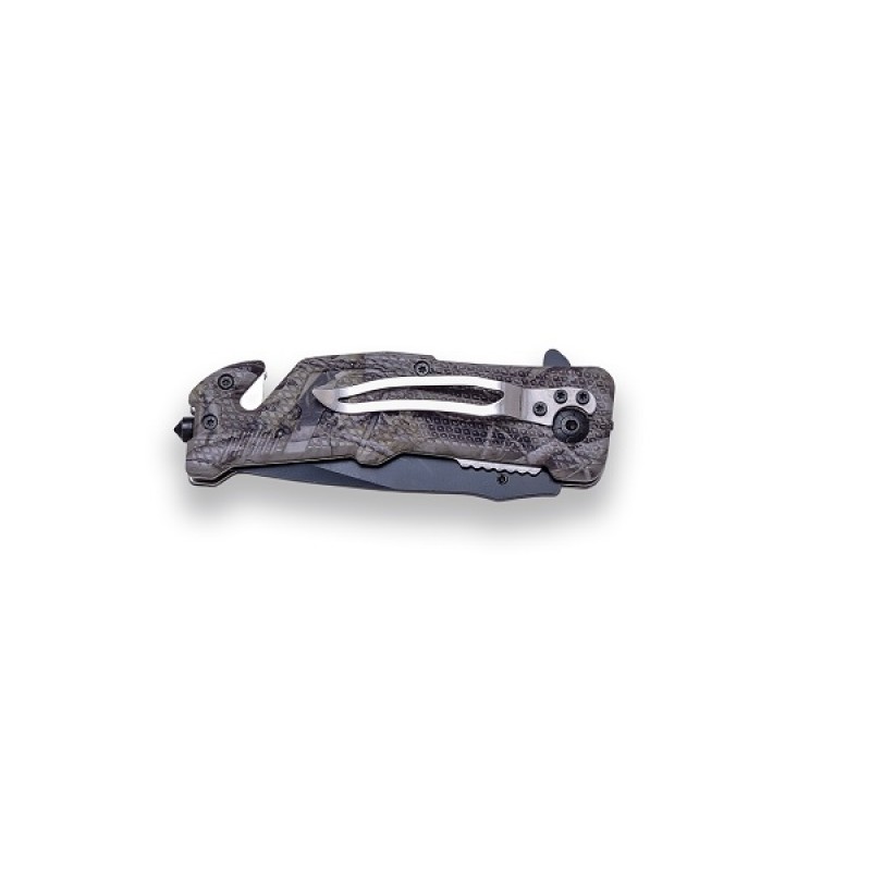 BRICEAG RESCUE CU DESCHIDERE RAPIDA - 8.5 CM - CAMO