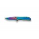 BRICEAG CU DESCHIDERE RAPIDA - FULL RAINBOW TITANIUM COATED - 7.5 CM