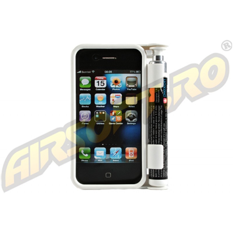 CUSTODIA PER IPHONE 4 - CON SPRAY ANTIAGGRESSIONE - SMARTGUARD - BIANCA CUSTODIA PER IPHONE 4 - CON SPRAY ANTIAGGRESSIONE - SMARTGUARD - BIANCA