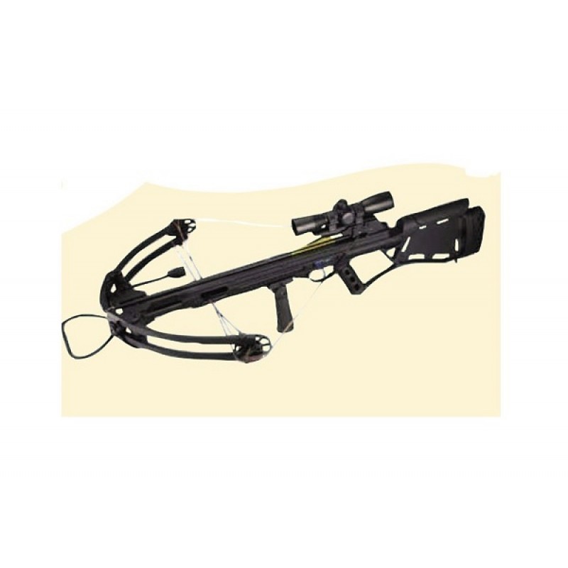 ADVANCE GROUP ALUMINIUM COMPOUND CROSSBOW WITH SCOPE BLACK - 325 FPS - 150 LBS