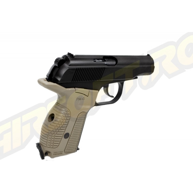 KSC PISTOLA SOFTAIR MAKAROV PMG - TAN - A GAS SCARRELLANTE (GBB)