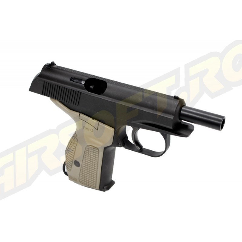 KSC PISTOLA SOFTAIR MAKAROV PMG - TAN - A GAS SCARRELLANTE (GBB)