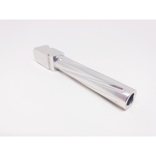 NINE BALL FLUTED OUTER BARREL TWIST TYPE G17/G18C/G22 SILVER NINE BALL FLUTED OUTER BARREL TWIST TYPE G17/G18C/G22 SILVER