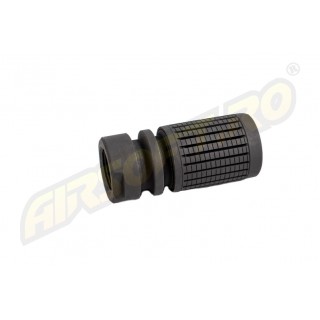 EVOLUTION SOFTAIR FLASH HIDER - CNC STEEL KNIGTH - 14MM - CCW EVOLUTION SOFTAIR FLASH HIDER - CNC STEEL KNIGTH - 14MM - CCW