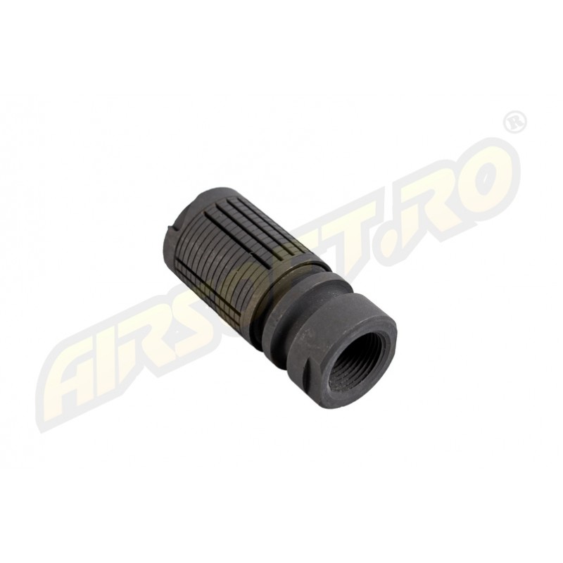 EVOLUTION SOFTAIR SPEGNIFIAMMA/FLASH HIDER - CNC STEEL KNIGTH - 14MM - CCW