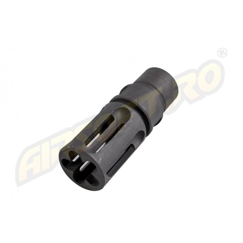 EVOLUTION SOFTAIR SPEGNIFIAMMA/FLASH HIDER- CNC STEEL BIRDCAGE - 14MM - CW/CCW