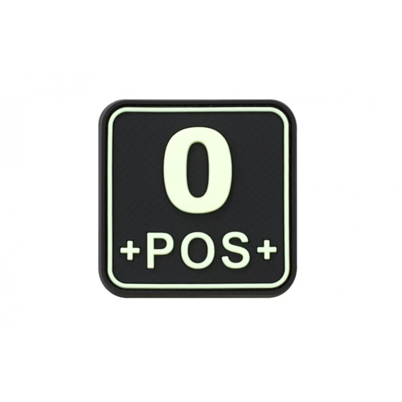 PATCH CAUCIUC - GRUPA SANGUINA - 0 POZITIV - GLOW