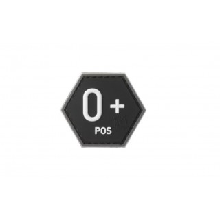 PATCH CAUCIUC - HEXAGON - 0 POZITIV - SWAT