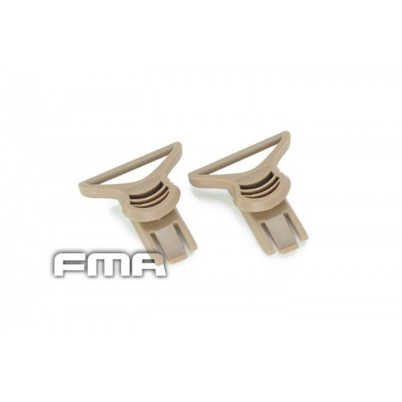 CLIP GIREVOLI PER OCCHIALI/MASCHERA CON SUPPORTO AD ARCO PER CASCO - 36MM - DARK EARTH