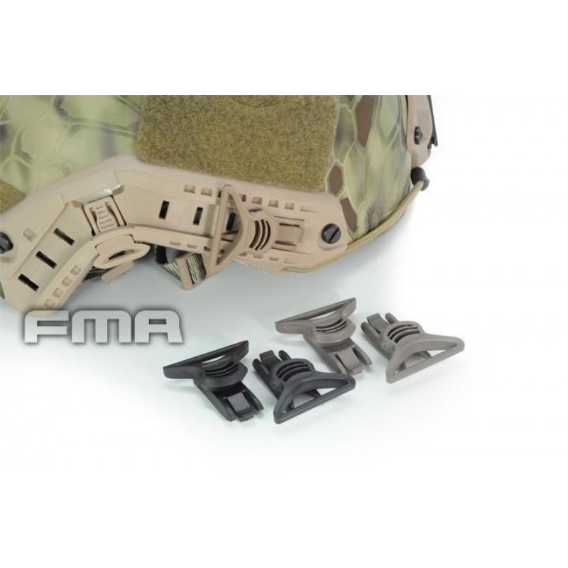 CLIP GIREVOLI PER OCCHIALI/MASCHERA CON SUPPORTO AD ARCO PER CASCO - 36MM - DARK EARTH