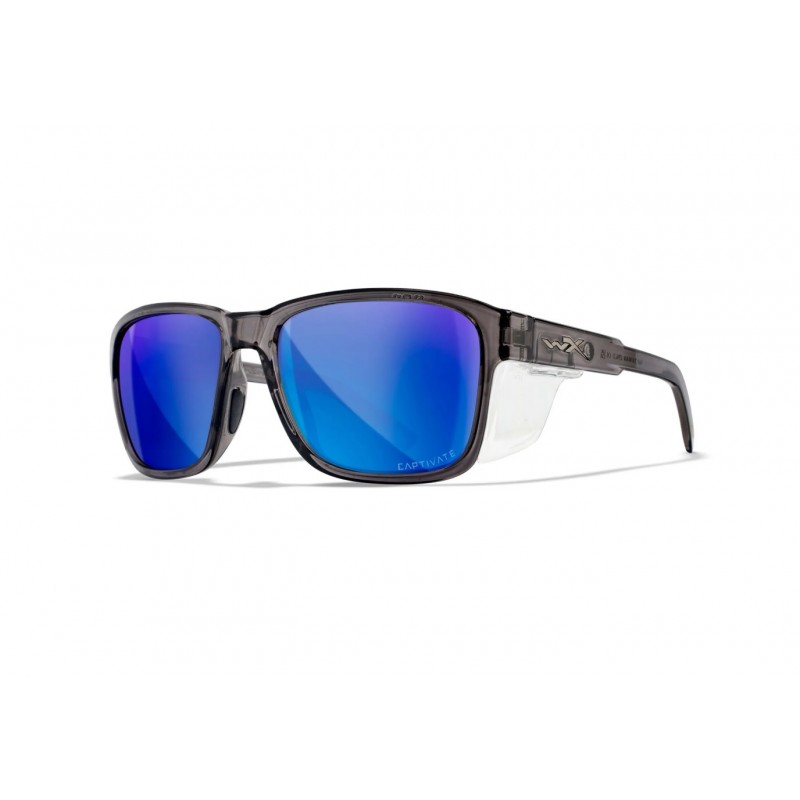 OCHELARI MODEL TREK - LENSES CAPTIVATE POLARIZED BLUE MIRROR - FRAME GLOSS CRYSTAL DARK GREY