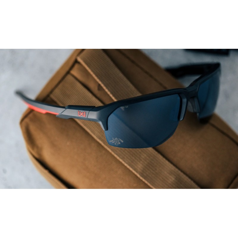 OCCHIALI JAKL AMERICAN SNIPER SIGNATURE SERIES - SPECCHIO NERO CAPTIVATE/MONTATURA NERO OPACO/ROSSO