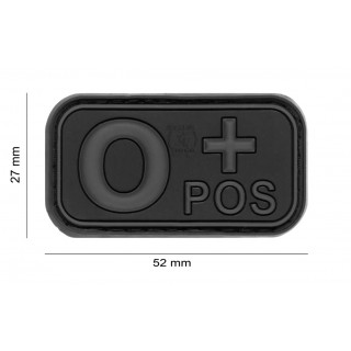 PATCH CAUCIUC - GRUPA SANGUINA - 0 POZITIV - BLACKOPS