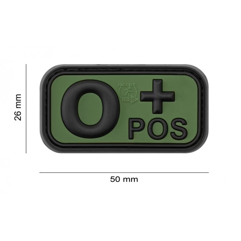 PATCH CAUCIUC - GRUPA SANGUINA - 0 POZITIV - FOREST