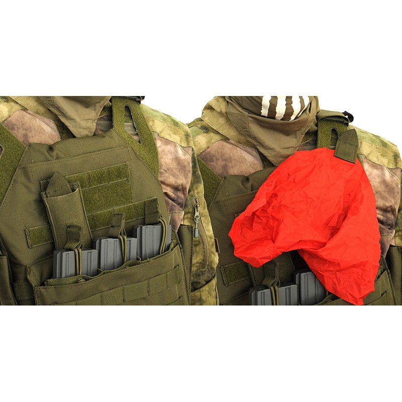 TG AIRSOFT POUCH/TASCA COLPITO STRACCIO ROSSO - COYOTE