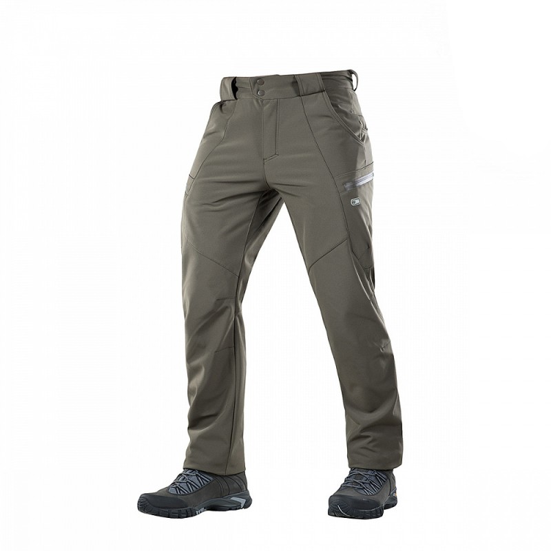 PANTALONI TACTICI SOFT SHEEL DE IARNA - OLIV