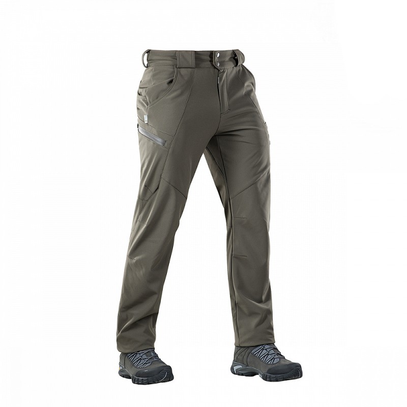 PANTALONI TACTICI SOFT SHEEL DE IARNA - OLIV