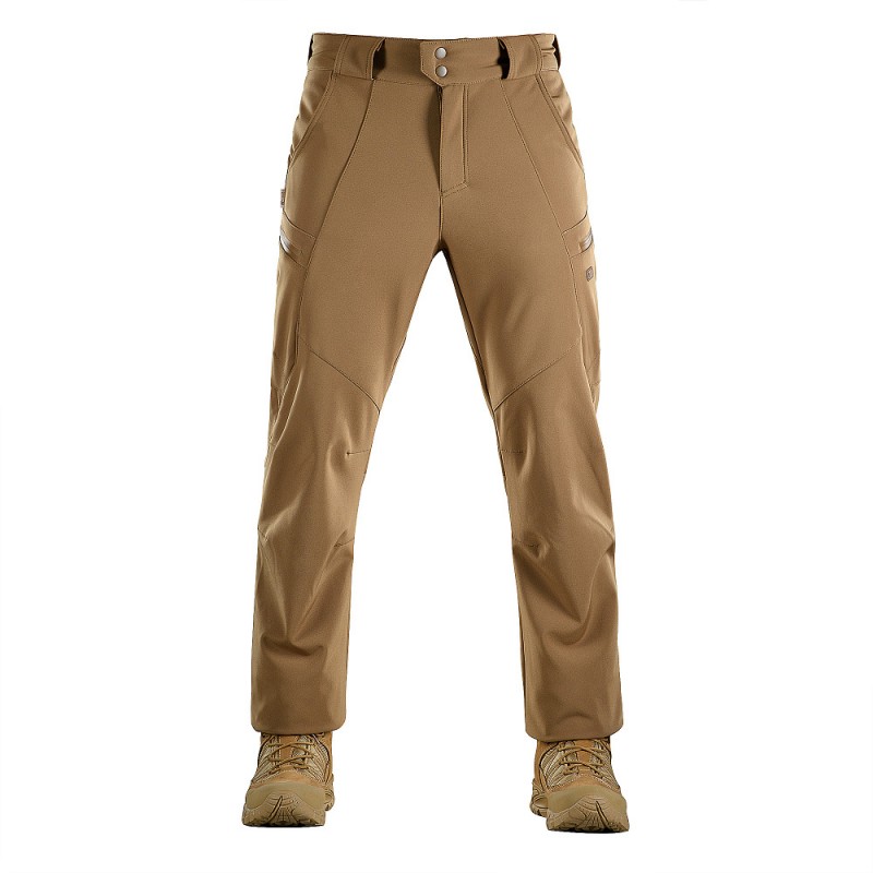 PANTALONI TACTICI SOFT SHEEL DE IARNA - COYOTE