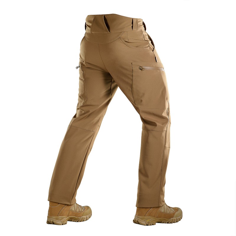 PANTALONI TACTICI SOFT SHEEL DE IARNA - COYOTE