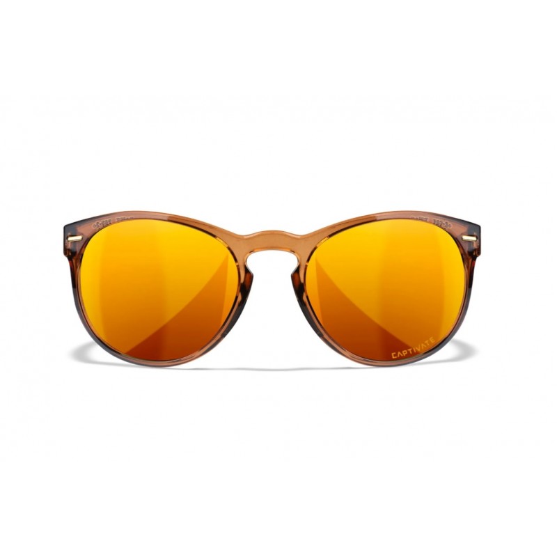 OCHELARI MODEL WX COVERT - LENSES CAPTIVATET POLARIZED BRONZE MIRROR - CRYSTAL ROOTBEER FRAME