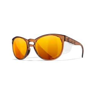 OCHELARI MODEL WX COVERT - LENSES CAPTIVATET POLARIZED BRONZE MIRROR - CRYSTAL ROOTBEER FRAME