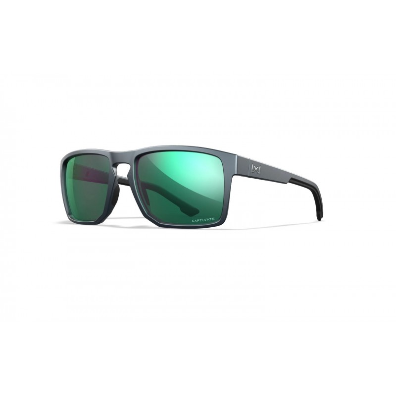 FOUNDER GLASSES - LENSES CAPTIVATE POLARIZED GREEN MIRROR - FRAME MATTE GRAPHITE