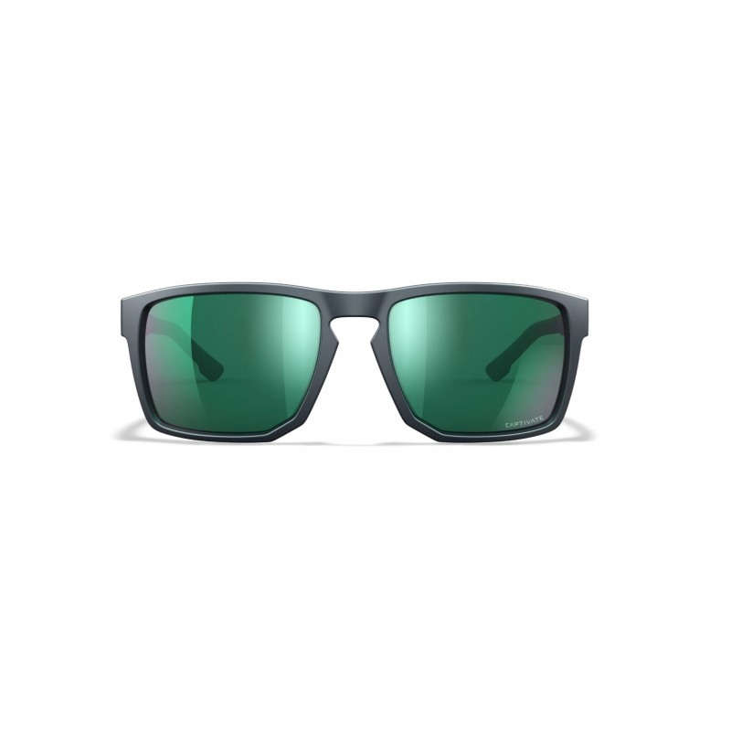 FOUNDER GLASSES - LENSES CAPTIVATE POLARIZED GREEN MIRROR - FRAME MATTE GRAPHITE