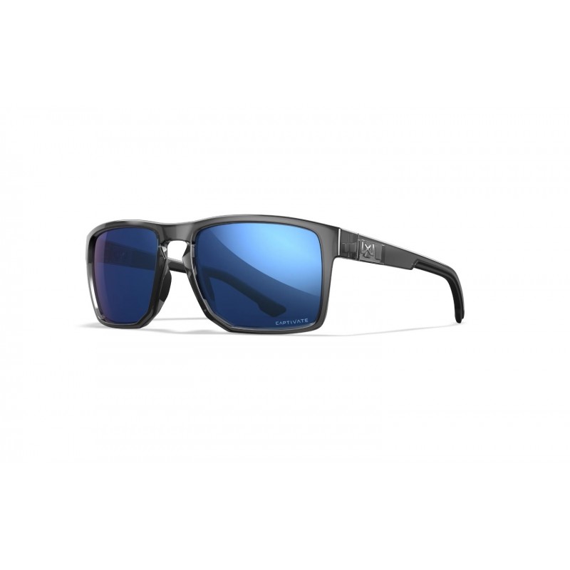 OCCHIALI MODELO FOUNDER - LENSES CAPTIVATE POLARIZED BLUE MIRROR - FRAME GLOSS CRYSTAL GREY