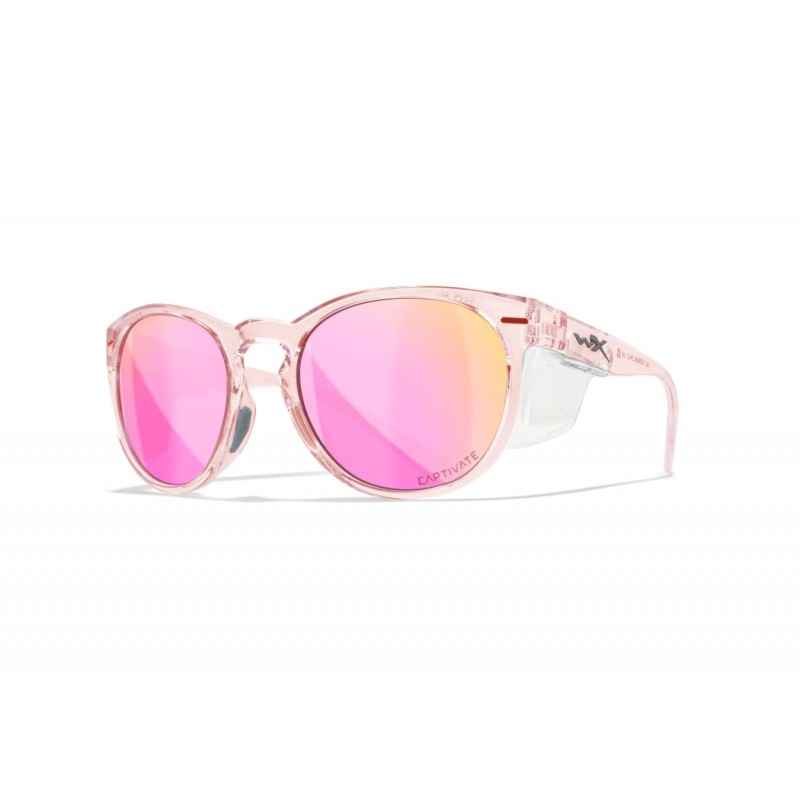 OCCHIALI MODEL WX COVERT - LENSES CAPTIVATET POLARIZED ROSE GOLD - GLOSS CRYSTAL BLUSH FRAME