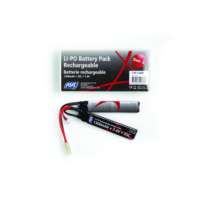 ASG Batteria LiPo 7.4V - 1300 mAh 25C Crane Stock